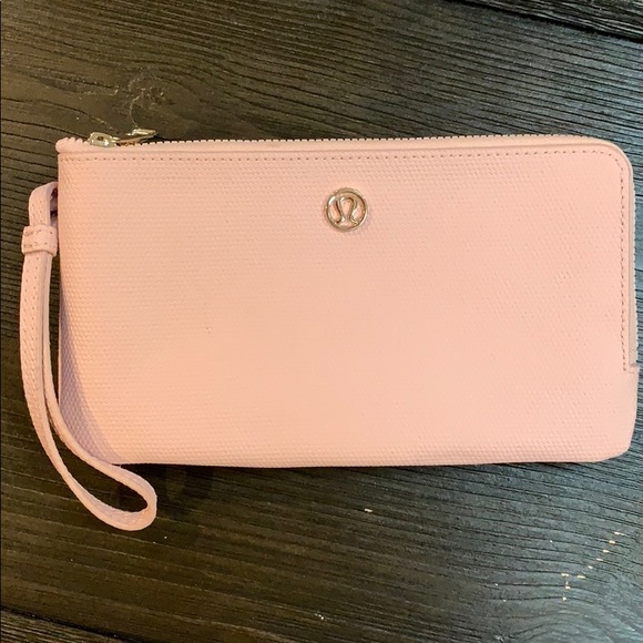 lululemon athletica Handbags - Lululemon double up pouch pink & gold